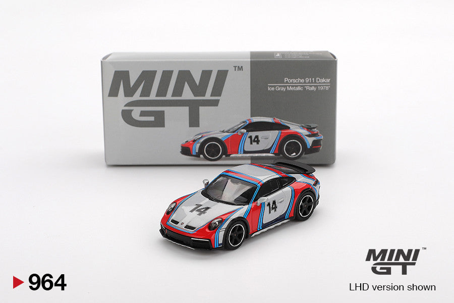 Porsche 911 Dakar Eiskaltgrau Metallic – Rallye 1978 1:64 Diecast-Modell