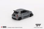 Abarth 595 LB-Works x Abas Works Grau Diecast Modell 1:64