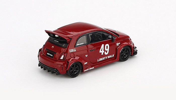 Abarth 595 LB-Works x Abas Works Rot 1:64 Modellauto
