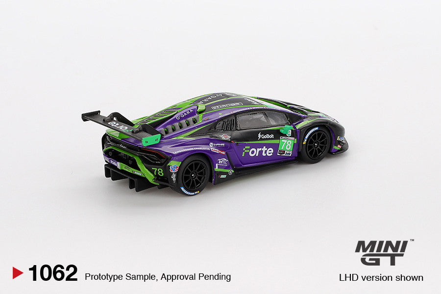 Lamborghini Huracán GT3 EVO2 Nr. 78 Forte Racing – 2024 IMSA Daytona 24 Stunden 1:64 Diecast-Modell