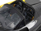 Ferrari Daytona SP3 Spider Tailor Made Modena Yellow, hiilikuidulla, rajoitettu 99 kappaleen painos, mittakaava 1:12, vitriinikotelolla, BBR Models