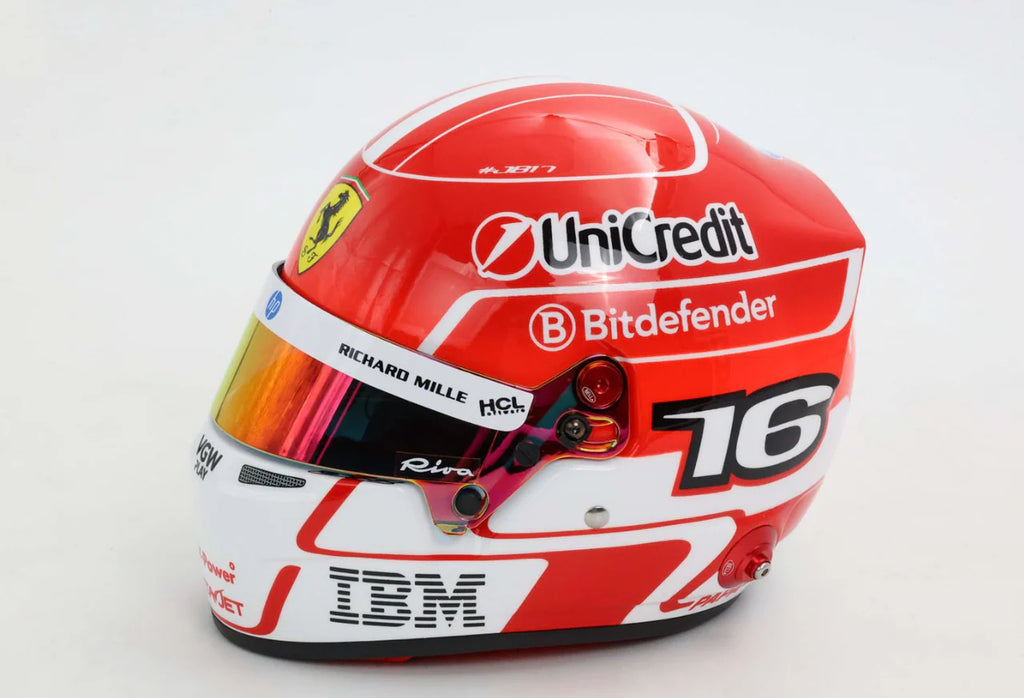 Charles Leclerc #16 Saison 2025 Minihelm von Bell im Maßstab 1:2