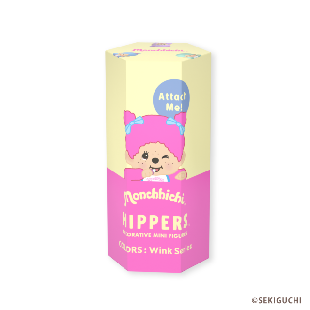 Sonny Angel HIPPERS Monchhichi COLORS: řada Wink – sběratelská figurka v krabičce s náhodným obsahem