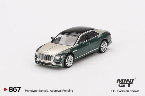 Bentley Flying Spur White Sand / Verdant 1:64 Diecast Model – MINI GT