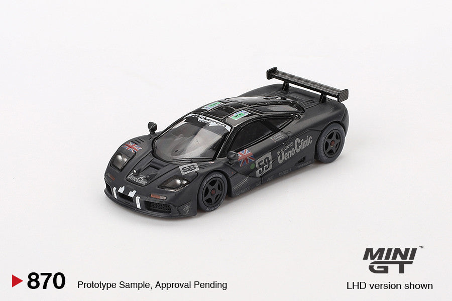 McLaren F1 GTR Nr. 59 – Sieger der 24 Stunden von Le Mans 1995 im Nachrenn-Witterungszustand 1:64 Diecast-Modell