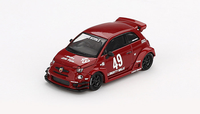 Abarth 595 LB-Works x Abas Works Rot 1:64 Modellauto