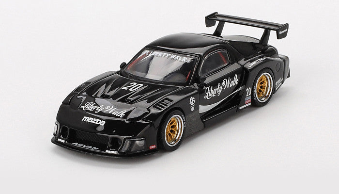 Mazda RX-7 LB-Super Silhouette Liberty Walk Schwarz 1:64 Diecast Modell