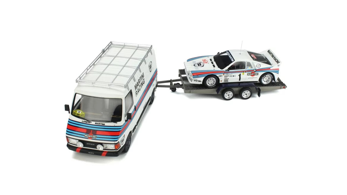 Martini Racing Fiat 242 – Lancia 037 Rally Monte Carlo 1983 Service Van im Maßstab 1:18 von OTTOmobile
