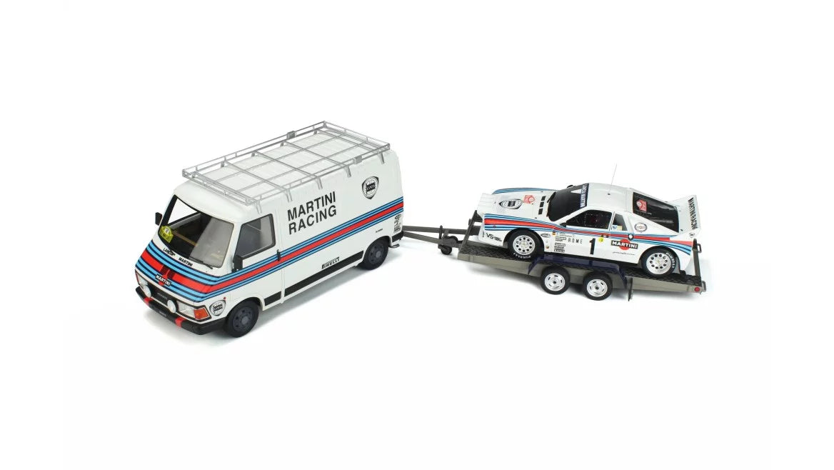 Martini Racing Fiat 242 – Lancia 037 Rally Monte Carlo 1983 Service Van im Maßstab 1:18 von OTTOmobile