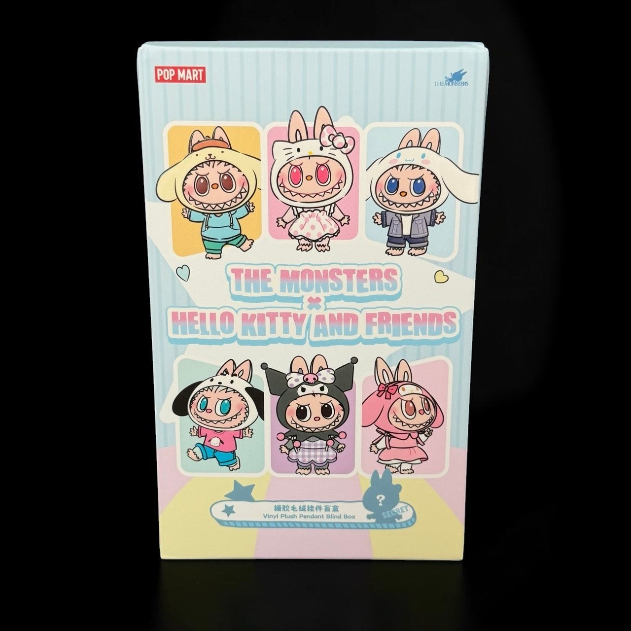 POP MART The Monsters Labubu × Hello Kitty and Friends Series Hello Kitty vinylplüss-medál