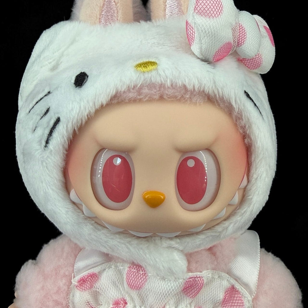 POP MART The Monsters Labubu × Hello Kitty and Friends Series Hello Kitty vinylplüss-medál