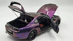 WHEELART Toyota Supra A80 Coupé Midnight Purple (LHD) 1:18 Diecast Modell mit Motor & zusätzlichen Rädern