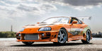 Toyota Supra Fast & Furious Orange Pearl 1:18 støbt model fra Kyosho