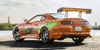 Toyota Supra Fast & Furious Orange Pearl 1:18 støbt model fra Kyosho