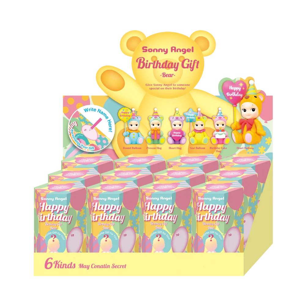 Sonny Angel HIPPERS Birthday Bear - náhodná krabička