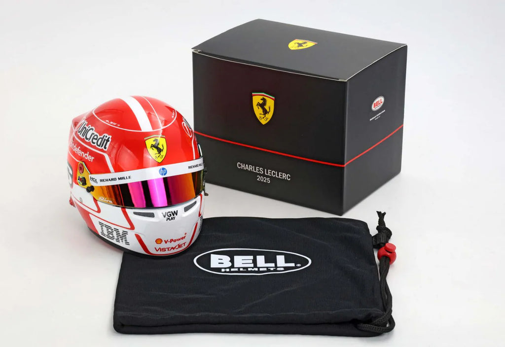 Charles Leclerc #16 Saison 2025 Minihelm von Bell im Maßstab 1:2