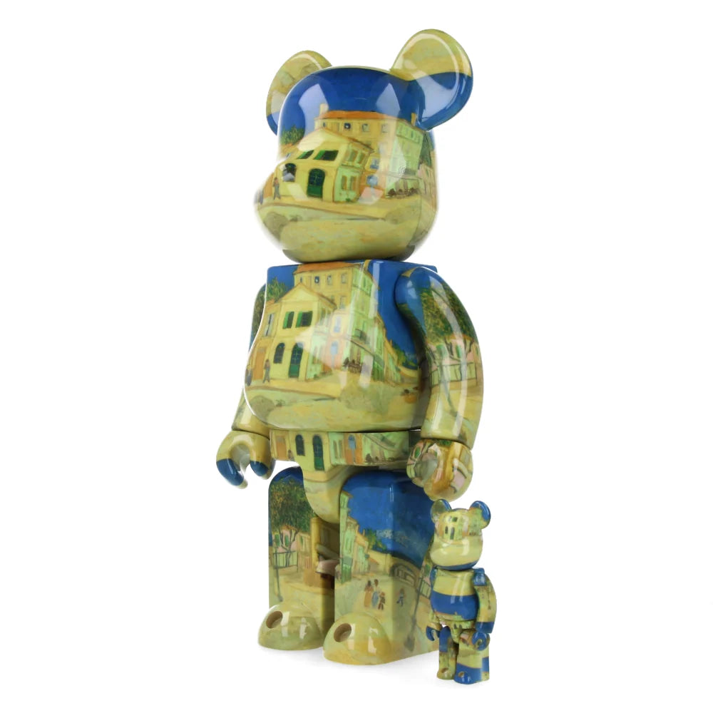 BE@RBRICK Vincent van Gogh – La Maison Jaune-set i storlekarna 100 % och 400 % från Medicom Toy