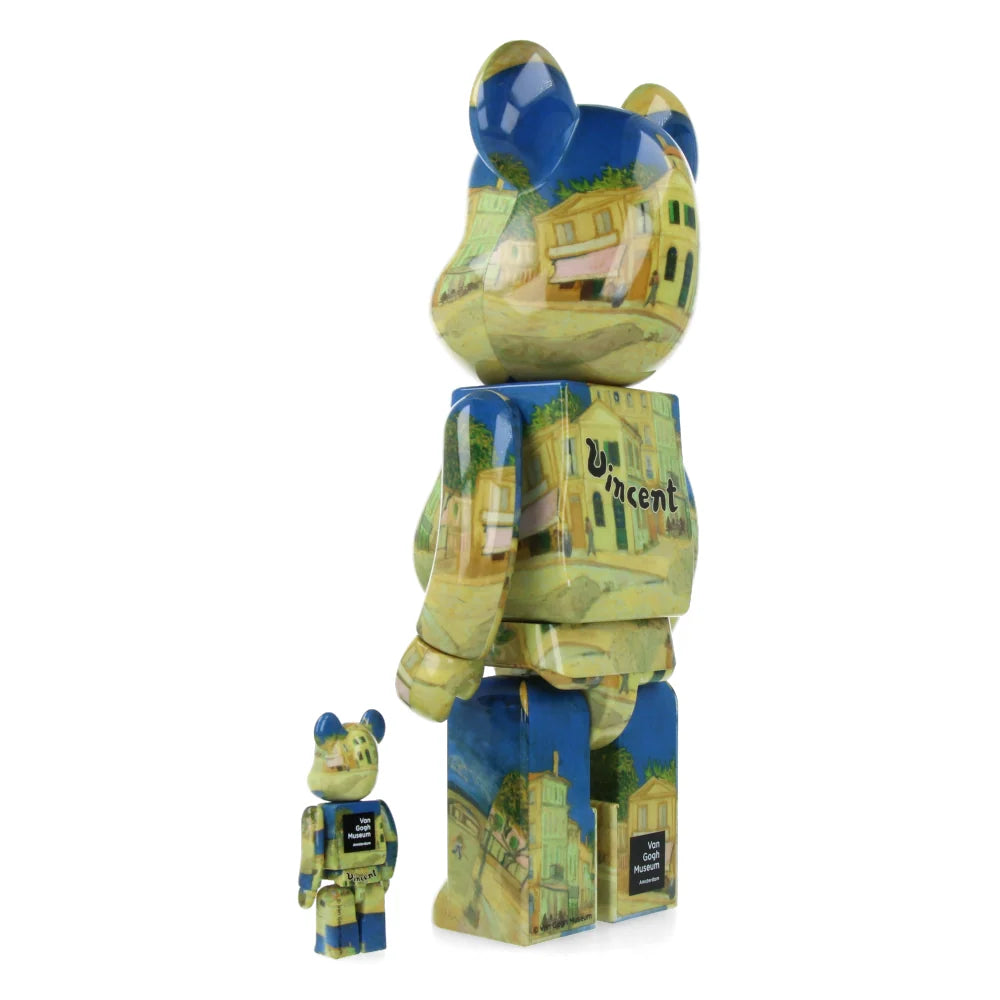 BE@RBRICK Vincent van Gogh – La Maison Jaune-set i storlekarna 100 % och 400 % från Medicom Toy
