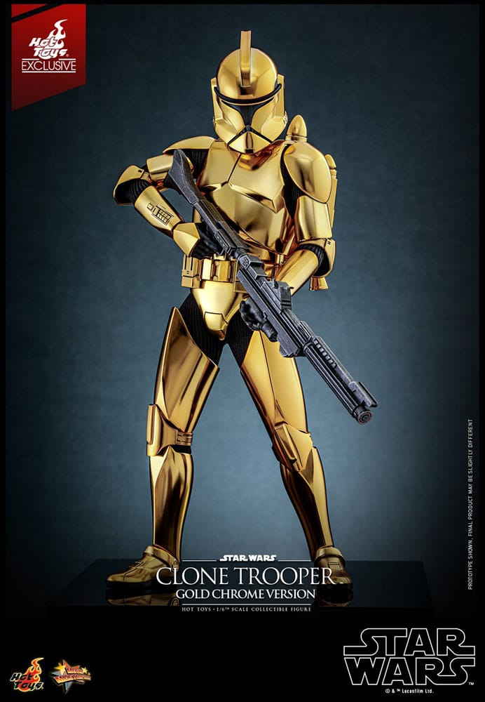 Star Wars Clone Trooper Gold Chrome Version Exclusive 1:6 Φιγούρα Δράσης 30 cm