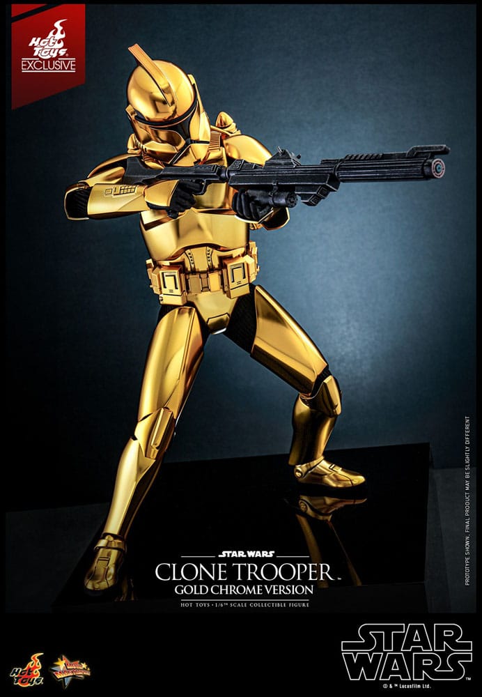 Star Wars Clone Trooper Gold Chrome Version Exclusive 1:6 Φιγούρα Δράσης 30 cm