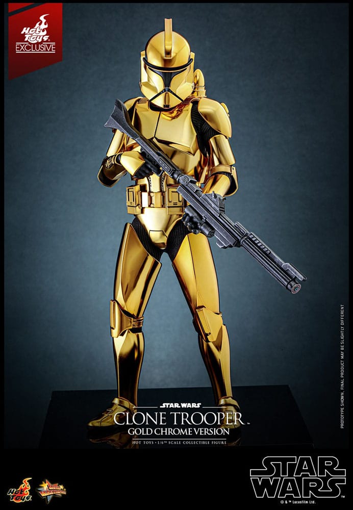Star Wars Clone Trooper Gold Chrome Version Exclusive 1:6 Φιγούρα Δράσης 30 cm