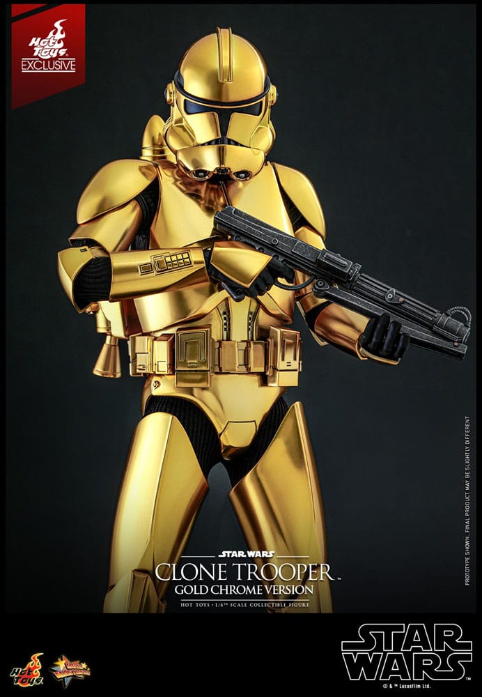 Star Wars Clone Trooper Gold Chrome Version Exclusive 1:6 Φιγούρα Δράσης 30 cm