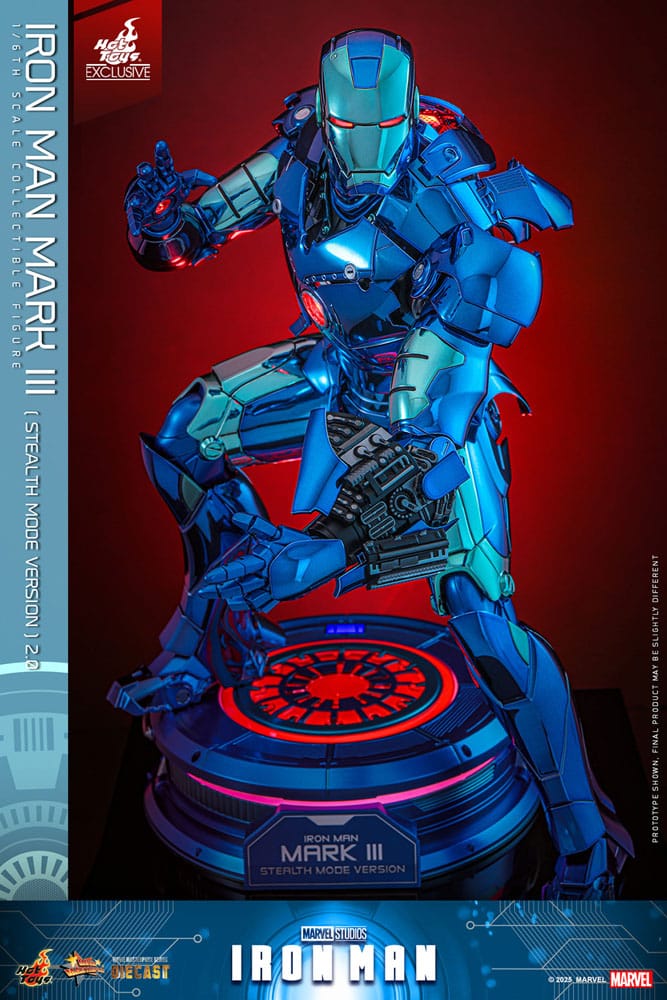 Iron Man Movie Masterpiece Diecast 1:6 Iron Man Mark III Stealth Mode Ver. 2.0 Exclusive: ekskluzivna figura visoka 33 cm, Hot Toys