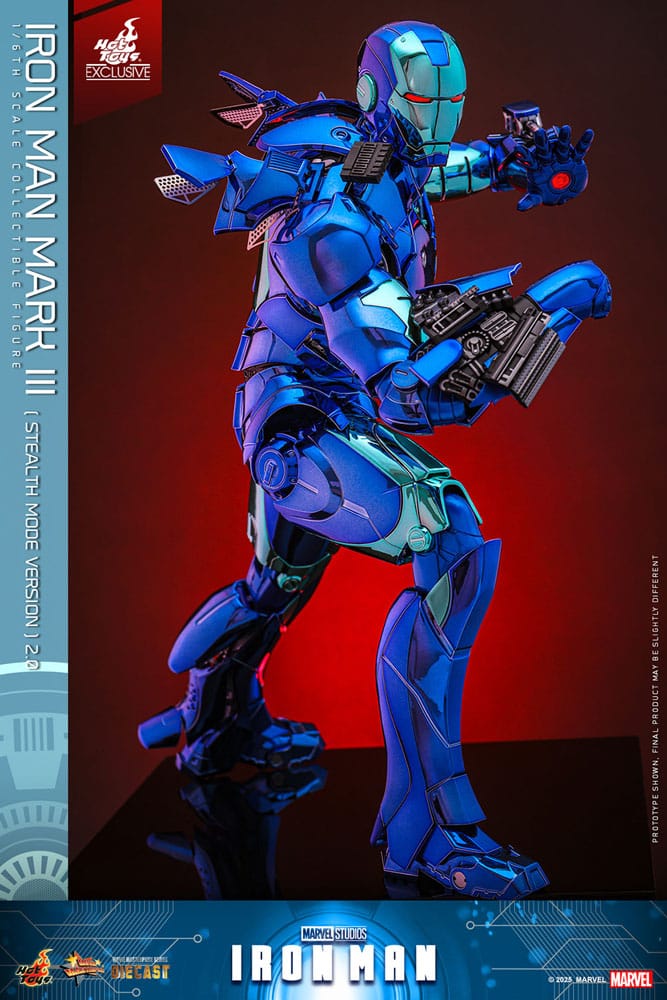 Iron Man Movie Masterpiece Diecast 1:6 Iron Man Mark III Stealth Mode Ver. 2.0 Exclusive: ekskluzivna figura visoka 33 cm, Hot Toys