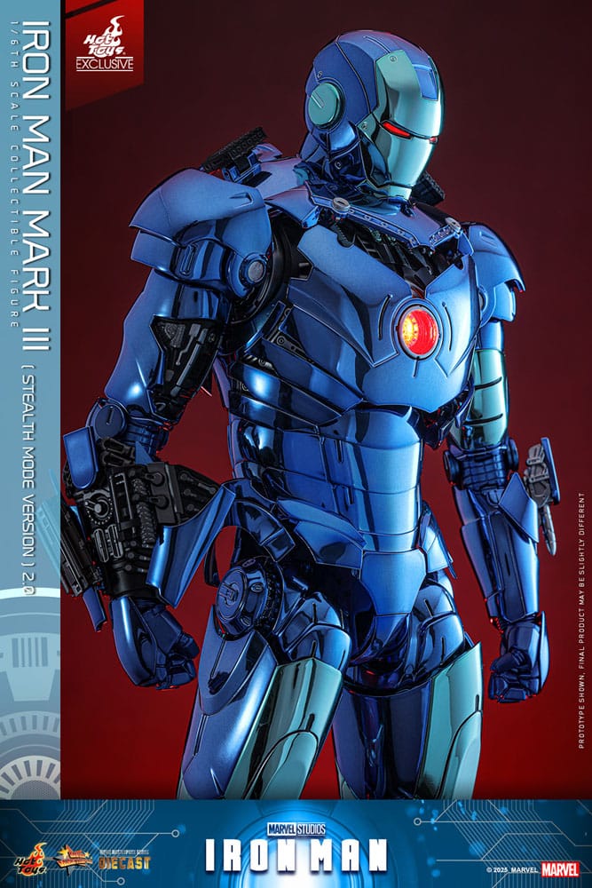 Iron Man Movie Masterpiece Diecast 1:6 Iron Man Mark III Stealth Mode Ver. 2.0 Exclusive: ekskluzivna figura visoka 33 cm, Hot Toys