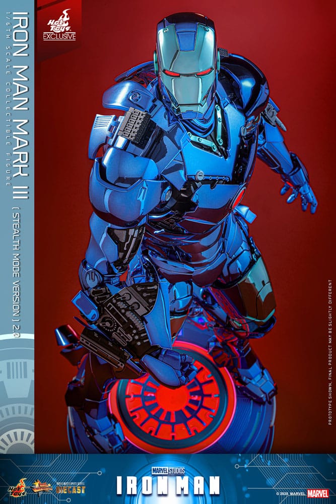 Iron Man Movie Masterpiece Diecast 1:6 Iron Man Mark III Stealth Mode Ver. 2.0 Exclusive: ekskluzivna figura visoka 33 cm, Hot Toys