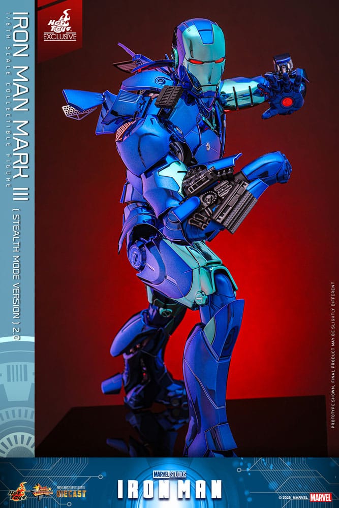 Iron Man Movie Masterpiece Diecast 1:6 Iron Man Mark III Stealth Mode Ver. 2.0 Exclusive: ekskluzivna figura visoka 33 cm, Hot Toys