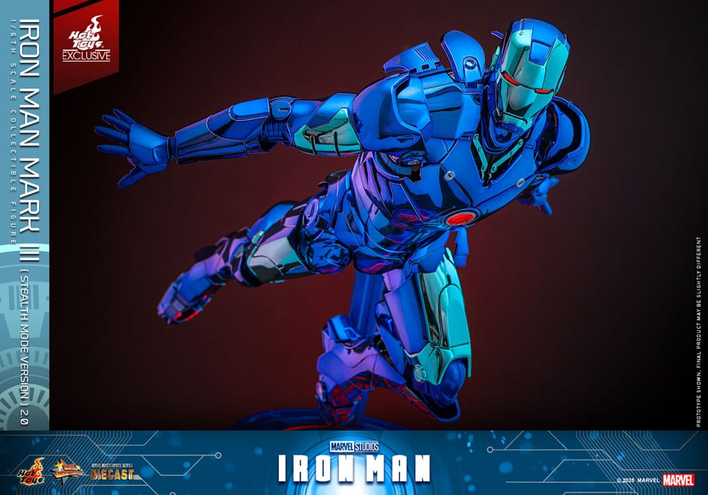Iron Man Movie Masterpiece Diecast 1:6 Iron Man Mark III Stealth Mode Ver. 2.0 Exclusive: ekskluzivna figura visoka 33 cm, Hot Toys