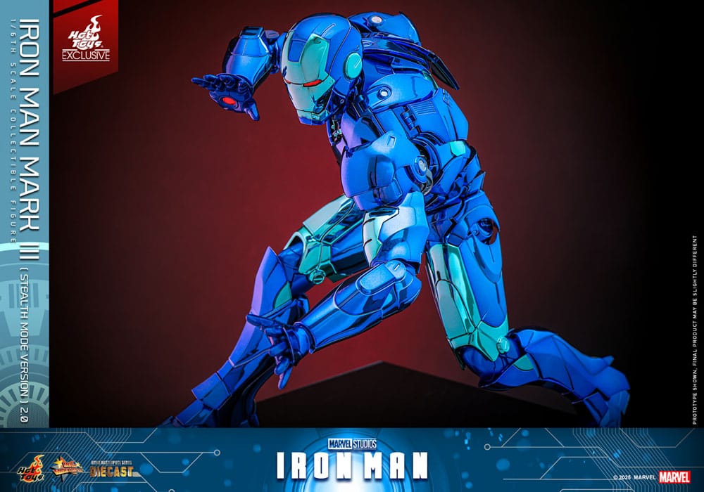 Iron Man Movie Masterpiece Diecast 1:6 Iron Man Mark III Stealth Mode Ver. 2.0 Exclusive van 33 cm van Hot Toys