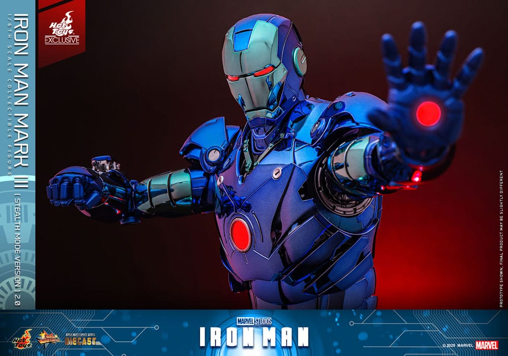 Iron Man Movie Masterpiece Diecast 1:6 Iron Man Mark III Stealth Mode Ver. 2.0 Exclusive: ekskluzivna figura visoka 33 cm, Hot Toys