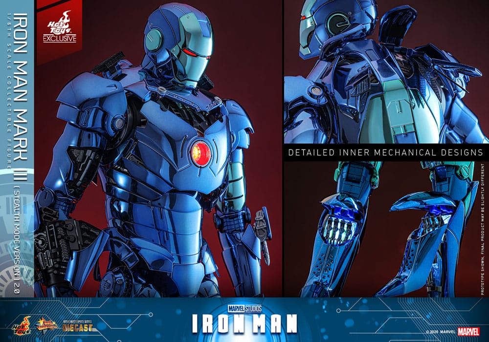 Iron Man Movie Masterpiece Diecast 1:6 Iron Man Mark III Stealth Mode Ver. 2.0 Exclusive: ekskluzivna figura visoka 33 cm, Hot Toys