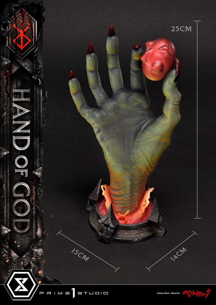 Berserk Life Scale Masterline Isten Keze szobor, 25 cm, a Prime 1 Studio-tól
